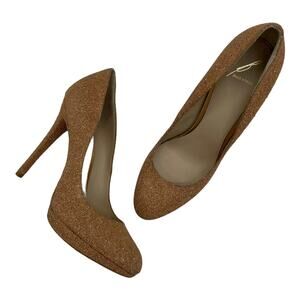 B Brian Atwood Bffredrique Metallic Cork Pumps 9.5